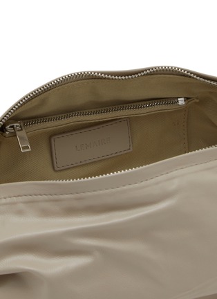 Detail View - Click To Enlarge - LEMAIRE - Small Soft Croissant Paper Leather Crossbody Bag