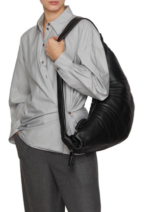 Figure View - Click To Enlarge - LEMAIRE - Large Croissant Leather Bag