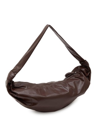 Figure View - Click To Enlarge - LEMAIRE - Medium Soft Croissant Paper Leather Crossbody Bag