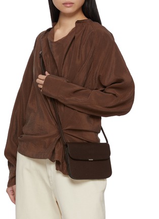 Figure View - Click To Enlarge - LEMAIRE - Soft Tab Wallet Leather Crossbody Bag