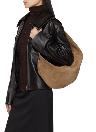 Figure View - Click To Enlarge - LEMAIRE - Quiver Clip Suede Bag
