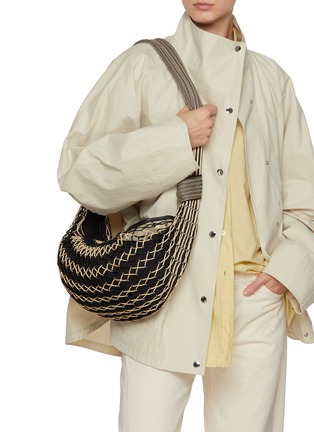 Figure View - Click To Enlarge - LEMAIRE - Croissant Filt Net Shoulder Bag