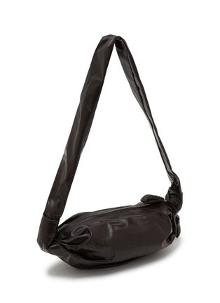 Detail View - Click To Enlarge - LEMAIRE - Small Soft Croissant Paper Leather Crossbody Bag
