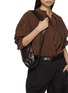 Figure View - Click To Enlarge - LEMAIRE - Small Soft Croissant Paper Leather Crossbody Bag