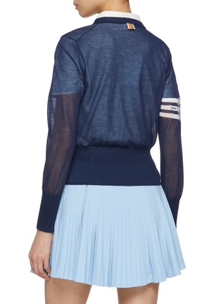 Back View - Click To Enlarge - SOUTHCAPE - See Through Zip Up Cardigan