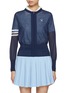 Main View - Click To Enlarge - SOUTHCAPE - See Through Zip Up Cardigan