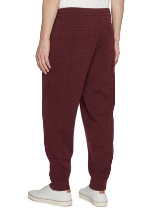 Back View - Click To Enlarge - BRUNELLO CUCINELLI - Zippered Side Slit Drawstring Sweatpants