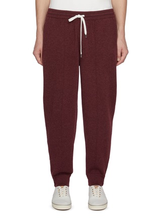 Main View - Click To Enlarge - BRUNELLO CUCINELLI - Zippered Side Slit Drawstring Sweatpants