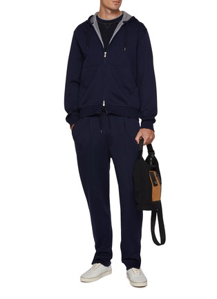 Figure View - Click To Enlarge - BRUNELLO CUCINELLI - Drawstring Waist Double Pleat Sweatpants