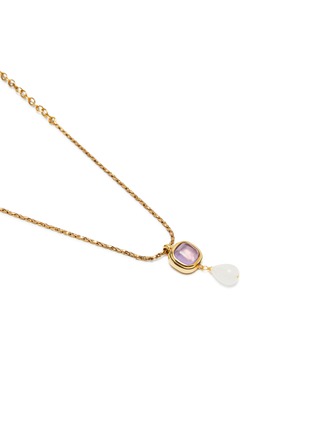 Detail View - Click To Enlarge - GOOSSENS - Renaissance 24K Gold Plated Rock Crystal Drop Pendant Necklace