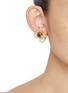 Figure View - Click To Enlarge - GOOSSENS - Trèfle 24K Gold Natural Rock Crystal Garnet Clip Earrings