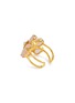 Detail View - Click To Enlarge - GOOSSENS - Double Trèfle 24K Gold Plated Quartz Pearl Ring
