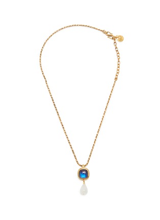 Main View - Click To Enlarge - GOOSSENS - Renaissance 24K Gold Plated Rock Crystal Drop Pendant Necklace