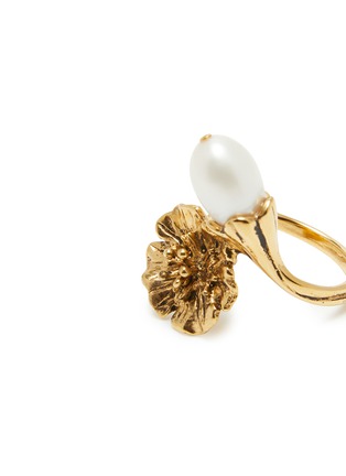 Detail View - Click To Enlarge - GOOSSENS - Fleur de Pavot 24K Gold Plated Freshwater Pearl Ring