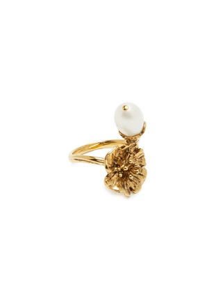 Main View - Click To Enlarge - GOOSSENS - Fleur de Pavot 24K Gold Plated Freshwater Pearl Ring