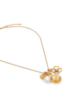 Detail View - Click To Enlarge - GOOSSENS - Trèfle Rock Crystal Pearl Charm Necklace