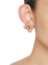 Figure View - Click To Enlarge - GOOSSENS - Trèfle 24K Gold Natural Rose Quartz Clip Earrings