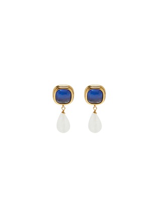 Main View - Click To Enlarge - GOOSSENS - Renaissance 24K Gold Plated Ultramarine Rock Crystal Drop Earrings