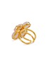 Detail View - Click To Enlarge - GOOSSENS - Trèfle 24K Gold Plated Quartz Pearl Ring