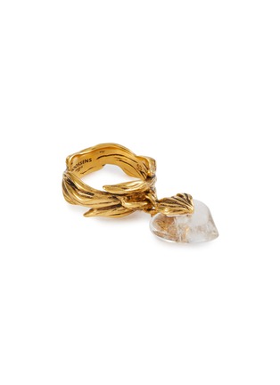 Main View - Click To Enlarge - GOOSSENS - Coeur Précieux Mobile 24K Gold Plated Natural Crystal Ring