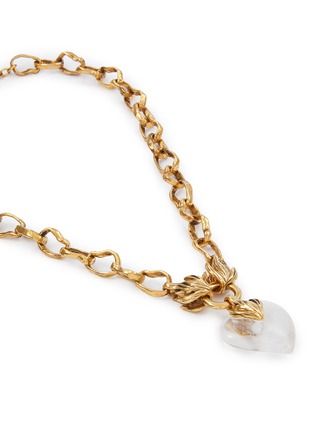 Detail View - Click To Enlarge - GOOSSENS - Coeur Précieux 24K Gold Natural Crystal Necklace