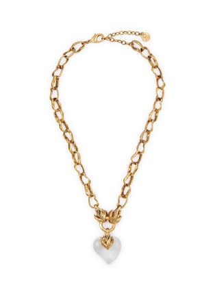 Main View - Click To Enlarge - GOOSSENS - Coeur Précieux 24K Gold Natural Crystal Necklace