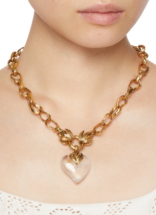 Figure View - Click To Enlarge - GOOSSENS - Coeur Précieux 24K Gold Natural Crystal Necklace