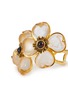 Detail View - Click To Enlarge - GOOSSENS - Double Trèfle 24K Gold Plated Natual Crystal Ring