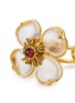Detail View - Click To Enlarge - GOOSSENS - Trèfle 24K Gold Plated Natural Crystal Ring