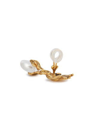 Detail View - Click To Enlarge - GOOSSENS - Coeur Précieux 24K Gold Crystal Clip Earrings