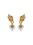 Main View - Click To Enlarge - GOOSSENS - Coeur Précieux 24K Gold Crystal Clip Earrings