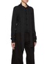 Detail View - Click To Enlarge - LEMAIRE - Scarf Neck Twisted Wool Blend Knit Cardigan