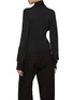 Back View - Click To Enlarge - LEMAIRE - Scarf Neck Twisted Wool Blend Knit Cardigan