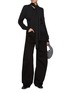 Figure View - Click To Enlarge - LEMAIRE - Scarf Neck Twisted Wool Blend Knit Cardigan