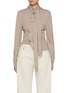 Main View - Click To Enlarge - LEMAIRE - Scarf Neck Twisted Wool Blend Knit Cardigan