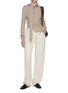 Figure View - Click To Enlarge - LEMAIRE - Scarf Neck Twisted Wool Blend Knit Cardigan