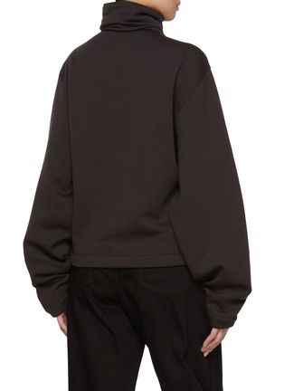 Back View - Click To Enlarge - LEMAIRE - Half Zip Wool Blend Sweatshirt