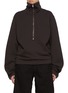 Main View - Click To Enlarge - LEMAIRE - Half Zip Wool Blend Sweatshirt