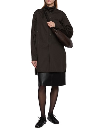 Figure View - Click To Enlarge - LEMAIRE - Chest Pocket Long Liquette Cotton Shirt