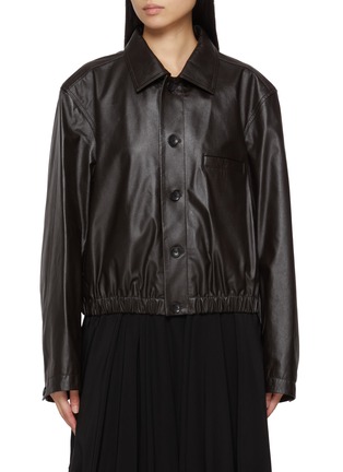 Main View - Click To Enlarge - LEMAIRE - Leather Blouson Jacket