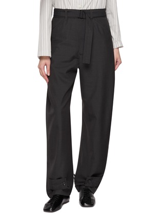 Main View - Click To Enlarge - LEMAIRE - Curved Belted Tailored Pants