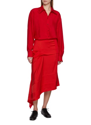 Figure View - Click To Enlarge - LEMAIRE - Asymmetrical Pleated Skirt