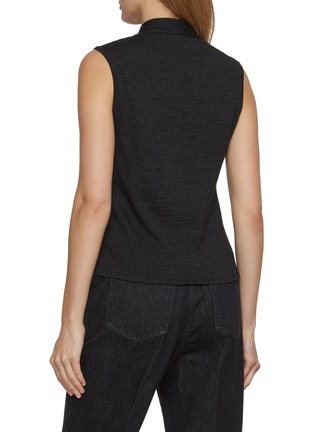 Back View - Click To Enlarge - LEMAIRE - Sleeveless Asymmetrical Knit Cardigan