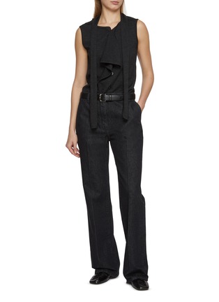 Figure View - Click To Enlarge - LEMAIRE - Sleeveless Asymmetrical Knit Cardigan