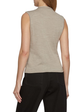 Back View - Click To Enlarge - LEMAIRE - Sleeveless Asymmetrical Knit Cardigan
