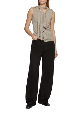 Figure View - Click To Enlarge - LEMAIRE - Sleeveless Asymmetrical Knit Cardigan