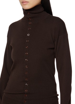  - LEMAIRE - Buttoned High Neck Wool Cardigan