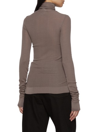 Back View - Click To Enlarge - LEMAIRE - Seamless High Neck Ribbed Wool Top