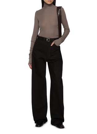 Figure View - Click To Enlarge - LEMAIRE - Seamless High Neck Ribbed Wool Top