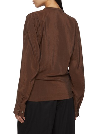 Back View - Click To Enlarge - LEMAIRE - Twisted Asymmetrical Silk Blend Top